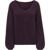 JDY Pullover in Aubergine - L
