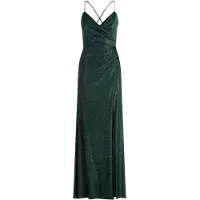 Vera Mont Abendkleid im Glitzer-Look in Dark Green/Grey | Gr.: 40