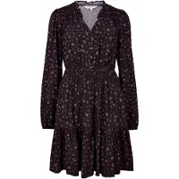 Apricot Minikleid "Geblümtes kurzes Kleid" mit gesmokter Taille
