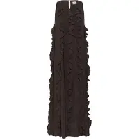 Kaffe Midikleid "Damen Kleid KAines", Damen, Gr. 44, N-Gr, braun (coffee bean), Obermaterial: 56% Polyamid PA. 44% Viskose CV., Kleider Midikleid