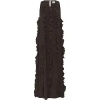 Kaffe Midikleid "Damen Kleid KAines", Damen, Gr. 42, N-Gr, braun (coffee bean), Obermaterial: 56% Polyamid PA. 44% Viskose CV., Kleider Midikleid