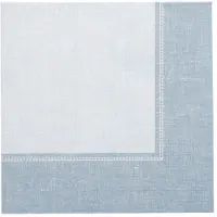 Papstar Servietten "ROYAL Collection" 1/4-Falz 40 cm x 40 cm arktikblau "Linum", 8 x 20 Stück 160 Stück