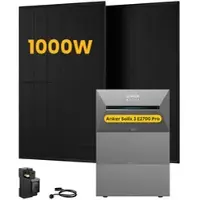Anker SOLIX Solarbank 3 E2700 Pro, mit 2 x 500W Bifaziale Solarmodule, by Powerness - 8.1kWh / 1 x Smart Meter / Standardversand