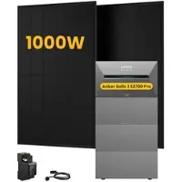 Anker SOLIX Solarbank 3 E2700 Pro, mit 2 x 500W Bifaziale Solarmodule, by Powerness - 10.8kWh / 1 x Smart Meter / Standardversand