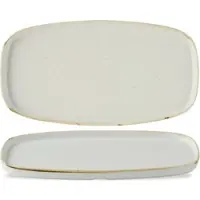 Churchill Livingstone Stonecast Barley White Laengliche Chefs Teller 12 5/8x7 1/4"