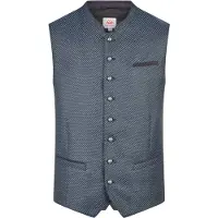 Spieth & Wensky Trachtenweste "Kosta", Herren, Gr. 52, blau, Obermaterial: 50% Polyester PES. 50% Baumwolle CO., regular fit, Westen Trachtenweste, mit klassischer Knopfleiste