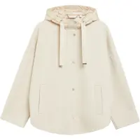 Comma Damen Wollponcho mit Knopfkinnschutz