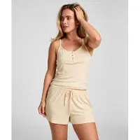 Hunkemoller Pyjama Top Gestreift mit Knopfleiste Gelb