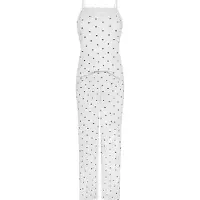 Hunkemoller Pyjama Set Dots Weiß