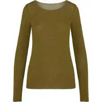 Hunkemoller Super Soft Shirt aus Kaschmir-Mix mit U-Boot-Ausschnitt Grün