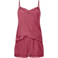 Hunkemoller Cami Top Velours Lace Rosa