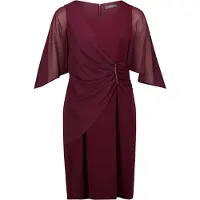 Vera Mont Cocktailkleid mit Raffung in Strong Aubergine | Gr.: 48