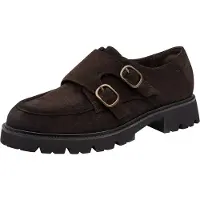 Tamaris Damen Double-Monkstrap-Slipper aus edlem Leder 8-84704-47, Größe:40 EU, Farbe:Braun