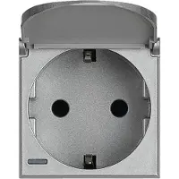Bticino SCHUKOSTECKD ALU KLAPPDECKEL (HC4141PW)