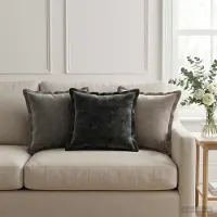 vidaXL Kissenbezug 2 stk. HOUTEN Dunkelgrau 35 x 35 cm Chenille-Stoff