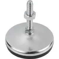 Kipp STELLFUß, FORM:A M16X100, D=60, STAHL, KOMP:GUMMI