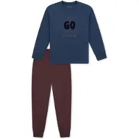 Schiesser Schlafanzug Comfort Cotton in Pacific blue | Gr.: 140