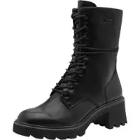 Tamaris Damen Schnürstiefelette mit Profilsohle und Blockabsatz 1-25220-47, Größe:37 EU, Farbe:Schwarz