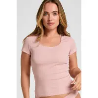Hunkemoller Basic Top Kurzarm Rosa
