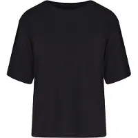 Hunkemoller Pyjama Oberteil Jersey Kurzarm Schwarz