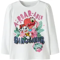 Name it T-Shirt "NMFJETTE PAW LS TOP BOX NOOS CPLGM" Baumwollmischung, regular fit