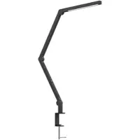 HOMCOM Tischleuchte, LED Tischlampe mit Schwenkarm und Klemme für Schlafzimmer