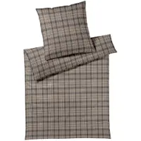 JOOP! Flanell Bettwäsche Soft Frames brown 155x220 cm + 80x80 cm