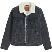 Levi's für Herren. 16365-0351 Type 3 Sherpa Trucker Jacke schwarz (S), Lässig, Baumwolle, Klassisch