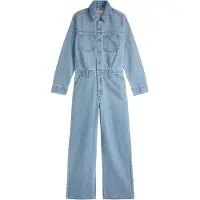 Levi's für Damen. 0088J-0001 Blauer Einteiler (S), Lässig, Baumwolle, Denim, Langarm