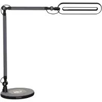 MAUL Tischleuchte MAULmarino LED 2800 - 6100 K dimmbar Standfuß schwarz silber