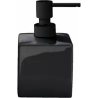 DECOR WALTHER Seifenspender Porzellan 430 ml Quadratisch Schwarz Matt Schwarz