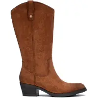 Refresh für Damen. 17614503-CAMEL Braune Stiefel 176145 hell (37), 5 bis 8 cm, Keine, Lässig
