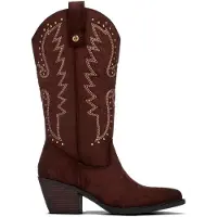 Xti für Damen. 14610203-MARRON Stiefel 146102 braun (41), 5 bis 8 cm, Reißverschluss, Lässig