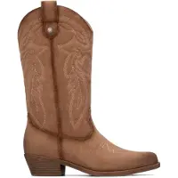 Refresh für Damen. 17629501-BEIGE Braune Stiefel 176295 hell (39), 3 bis 5 cm, Reißverschluss, Lässig