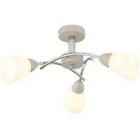 Nowa Deckenleuchte Deckenlampe Esszimmerlampe 3-flammig Sand Metall D 52 cm