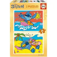 Disney Puzzle Stitch / 2x48 dílků / 28 x 20 cm