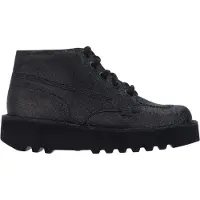 Kickers - "Hi Stack" Glitzer Stiefel für Damen, Leder (Schwarz)
