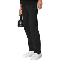 Champion Icons Herren Fleece-Hose mit geradem Saum Schwarz Schwarz L