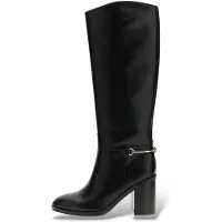 GUESS für Damen. FLFGRILEA11 Grendi Lederstiefel schwarz (38), 3 bis 5 cm, Reißverschluss, Lässig, Klassisch