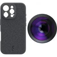 ShiftCam iPhone 16 Pro Case Dunkelgrau Stoff + LensUltra 200° Fisheye