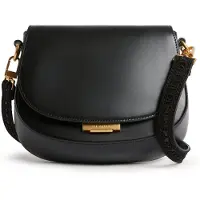 Ted Baker Leder Schultertasche Kkhayla Lock Detail Shoulder Bag Black schwarz