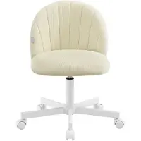Songmics Schminkstuhl, Bürostuhl, Kurzflor-Plüsch-Oberfläche OBGB35027L101