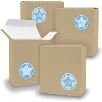 Itenga Adventskalender zum Füllen 24x Quader BRAUN + Sticker V08 Z22