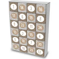 Itenga SET Adventskalender zum Füllen Würfel 6,5cm + Sticker Z32 + Würfel (Geometrie)