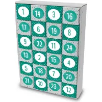 Itenga SET Adventskalender zum Füllen Würfel 6,5cm + Sticker Z34 + Würfel (Punkte)
