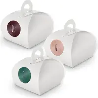 Itenga Adventskalender zum Füllen 24x Box mit Griff WEISS + Sticker V10 Z14