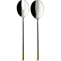 Villeroy & Boch Besteck-Set "Salatbesteck Ella 2er Set edelstahl", silber (edelstahl), 2, Essbesteck-Sets, Besteck-Set, Spülmaschinenfest