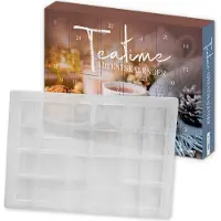 Itenga Adventskalender TeaTime Rohling ungefüllt zum Selberfüllen - Teeadventskalender - 50x35x4,6cm