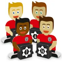 Itenga Fußballbande Rot Schwarz Adventskalender 24 Figuren + 24 Würfel + Z50