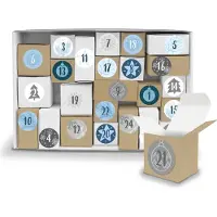 Itenga Adventskalender Komplettset zum Füllen und Aufstellen + Sticker V12 Z16